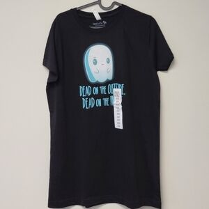 Teeturtle Ghost Dead on the outside Dead on the inside graphic t-shirt Black 2XL
